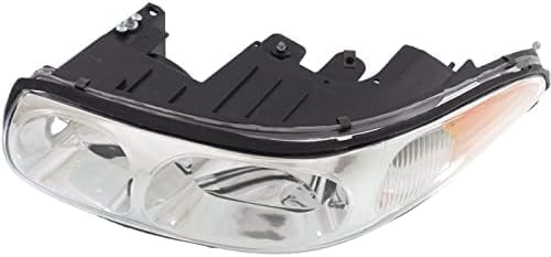 Set Of 2 Front Head Light Assembly Halogen Left Driver & Right Passenger Side Direct Replacement Compatible With 2000-2005 Buick LeSabre GM2502204 GM2503204 25713547 25713548