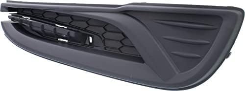 Set Of 2 Front Fog Light Cover Textured Plastic Left Driver & Right Passenger Side Direct Replacement Compatible With 2013-2015 Honda Civic HO1039113 HO1038113