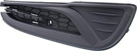 Set Of 2 Front Fog Light Cover Textured Plastic Left Driver & Right Passenger Side Direct Replacement Compatible With 2013-2015 Honda Civic HO1039113 HO1038113