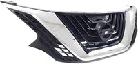 Front Grille Chrome Shell With Primed Insert Plastic Direct Replacement Compatible With 2015-2018 Nissan Murano NI1200278 623109UA8A