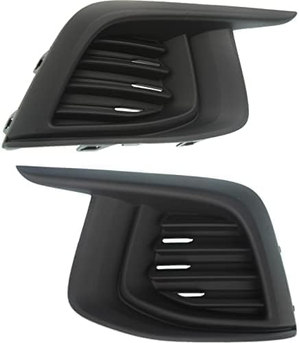 Set of 2 Front Fog Light Cover Left Driver & Right Passenger Side Direct Replacement Compatible With 2017-2000 Chevrolet Sonic GM1038200 GM1039200 94538121 94538120