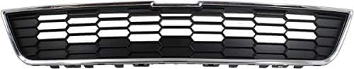 Front Grille Assembly Plastic Textured Gray Shell And Insert Direct Replacement Compatible With 2012-2016 Chevrolet Sonic GM1200638 95215846