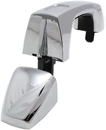 Set of 2 Front & Rear Exterior Door Handle + Cap Chrome Plastic Right Passenger & Left Driver Side Direct Replacement Compatible with 2006-2010 Hummer H3 FDH010179 25832249