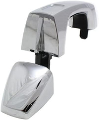 Set of 2 Front & Rear Exterior Door Handle + Cap Chrome Plastic Right Passenger & Left Driver Side Direct Replacement Compatible with 2006-2010 Hummer H3 FDH010179 25832249
