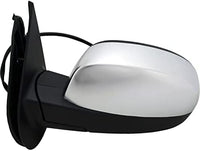 Set Of 2 Front Power Mirror Manual Folding Heated Chrome Right & Left Side Direct Replacement Compatible With 2007-2013 Chevrolet Silverado / 2007-2014 Suburban Avalanche Sierra 1500