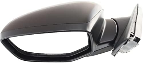 Front Power Mirror Manual Folding Heated Primed Plastic Left Driver Side Direct Replacement Compatible With 2008-2012 Honda Accord HO1320231 76258TA5A11