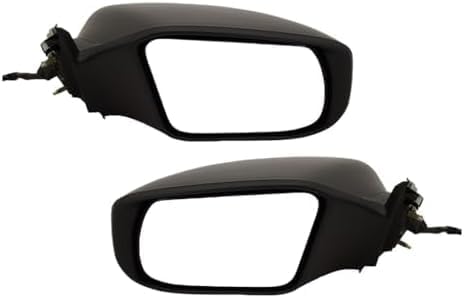 Set Of 2 Front Power Mirror Non-Folding Non-Heated Primed Plastic Left Driver & Right Passenger Side Direct Replacement Compatible With 2013-2018 Nissan Altima NI1321223 NI1320223