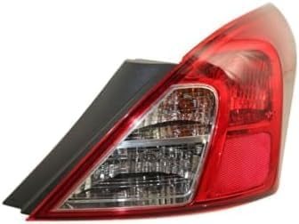 Set Of 2 Tail Light Outer Assembly Plastic Left Driver & Right Passenger Side Direct Replacement Compatible With 2012-2019 Nissan Versa NI2801194 NI2800194 265503AN0A 265553AN0A