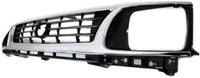 Front Grille Assembly Chrome Shell With Primed Insert Plastic Direct Replacement Compatible With 1995-1996 Toyota Tacoma TO1200193 5310035300