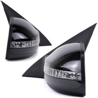 Set Of 2 Front Power Mirror Manual-Folding Non-Heated Primed Plastic Left Driver & Right Passenger Side Direct Replacement Compatible With 2007-2012 Nissan Altima NI1320220 NI1321220
