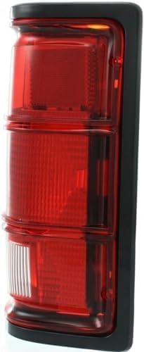 Set OF 2 Tail Light Lens And Housing With Outer Black Trim Left Driver & Right Passenger Side Direct Replacement Compatible With 1987-1996 Dodge Dakota CH2800111 CH2801111 55076439