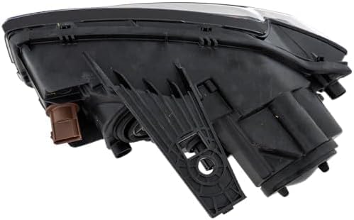 Front Head Light Assembly Halogen With Black Trim Right Passenger Side Direct Replacement Compatible With 2017-2021 Jeep Grand Cherokee CH2503309 68266646AF