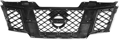 Front Grille Chrome Shell & Primed Insert Direct Replacement Compatible With 2009-2020 Nissan Frontier NI1200233 62310ZL00B