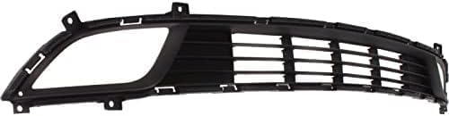 Front Bumper Grille Textured Dark Gray Plastic With Pre-Collision System Direct Replacement Compatible With 2017-2018 Kia Forte KI1036135 86522B0000
