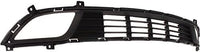 Front Bumper Grille Textured Dark Gray Plastic With Pre-Collision System Direct Replacement Compatible With 2017-2018 Kia Forte KI1036135 86522B0000
