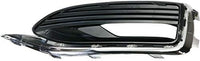 Set Of 2 Front Fog Light Molding Textured With Chrome Trim Left Driver & Right Passenger Side Direct Replacement Compatible With 2018-2021 Buick Enclave GM1038223 GM1039223