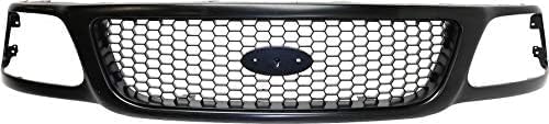 Front Grille Primed Shell And Honeycomb Insert Direct Replacement Compatible With 1999-2003 Ford F-150 FO1200381 3L3Z8200BA