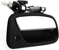 Front Exterior Door Handle Textured with Chrome Lever and Key Hole Plastic Right Passenger Side Direct Replacement Compatible with 1993-1998 Toyota T100 TO1311135 6921034020