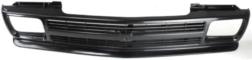 Front Grille Primed Shell And Insert Plastic Direct Replacement Compatible With 1991-1994 Chevrolet S10 Blazer / 1991-1993 S10-Pickup GM1200222 15678982