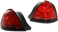 Set Of 2 Tail Light Lens And Housing With Black Molding Right Passenger & Left Driver Side Direct Replacement Compatible With 2000-2011 Ford Crown Victoria FO2801160 FO2800160