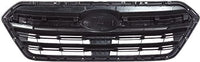 Front Grille Primed Shell And Insert Plastic With Silver Molding Direct Replacement Compatible With 2018-2019 Subaru Outback SU1200173 91121AL16B