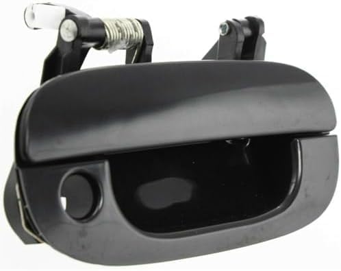 Set of 2 Front Exterior Door Handle Smooth Black with Keyhole Right & Left Side Direct Replacement Compatible with 1994-2001 Dodge Ram 1500/1994-2002 2500 3500 55275022-PFM