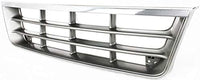 Front Grill Chrome Shell With Primed Insert Plastic Direct Replacement Compatible With 1992-1996 Ford Econoline Van Super Duty FO1200180 F2UZ8200A