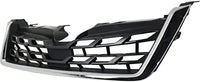 Front Grille Textured Shell And Insert With Chrome Molding Direct Replacement Compatible With 2017-2018 Subaru Forester SU1200169 91121SG280