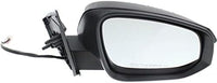 Set Of 2 Front Power Mirror Manual Folding Heated Primed Right Passenger & Left Driver Side With LED Signal Light Replacement Compatible With 2013-2015 Toyota RAV4 TO1321310 TO1320310