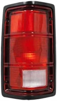 Set of 2 Tail Light Lens And Housing With Black Trim Right Passenger & Left Driver Side Direct Replacement Compatible With 1988-1993 Dodge Full Size Pickup CH2800114 CH2801114