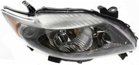 Set Of 2 Front Headlight Assembly With Black Interior Right Passenger & Left Driver Side Direct Replacement Compatible With 2009-2010 Toyota Corolla TO2503183 TO2502183 8111002680