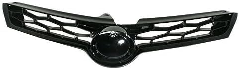 Front Bumper Cover Primed + Upper & Lower Grille Direct Replacement Compatible With 2014-2016 Toyota Corolla TO1000400 TO1036150 TO1200365 5211903906 5310202210 5310002570