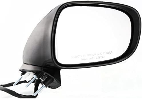 Set Of 2 Front Power Mirror Manual Folding Heated Primed Plastic Left Driver & Right Passenger Side Direct Replacement Compatible With 2006-2008 Lexus IS350 / IS250