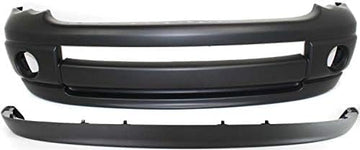 Front Bumper Cover Primed + Lower Valance Air Dam Textured Direct Replacement Compatible with 2002-2005 Dodge Ram 1500 2500 3500 CH1000463 CH1090125 5073001AF 55077337AD 55077337AB