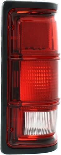 Set OF 2 Tail Light Lens And Housing With Outer Black Trim Left Driver & Right Passenger Side Direct Replacement Compatible With 1987-1996 Dodge Dakota CH2800111 CH2801111 55076439