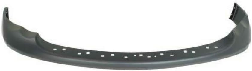 Front Bumper Chrome Steel + Upper Cover Primed + Lower Valance Textured + Step Pad Molding Direct Replacement Compatible With 2002-2005 Dodge Ram 1500 2500 3500 CH1002383 CH1000338