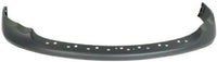 Front Bumper Chrome Steel + Upper Cover Primed + Lower Valance Textured + Step Pad Molding Direct Replacement Compatible With 2002-2005 Dodge Ram 1500 2500 3500 CH1002383 CH1000338
