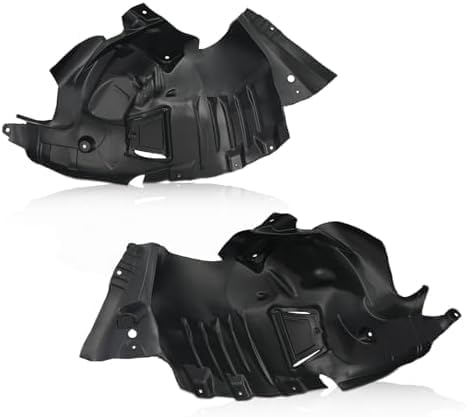Set Of 2 Front Section Fender Liner Plastic Left Driver & Right Passenger Side Direct Replacement Compatible With 2010-2013 Mercedes Benz E-Class MB1248158 MB1249158