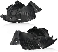 Set Of 2 Front Section Fender Liner Plastic Left Driver & Right Passenger Side Direct Replacement Compatible With 2010-2013 Mercedes Benz E-Class MB1248158 MB1249158