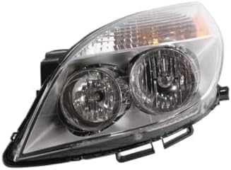 Set Of 2 Front Head Light Assembly Plastic Left Driver & Right Passenger Side Direct Replacement Compatible With 2007-2009 Saturn Aura GM2502292 GM2503292 25854634 25854633