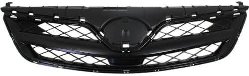 Front Bumper Lower & Upper Grille Assembly Primed Plastic Direct Replacement Compatible With 2011-2013 Toyota Corolla TO1036125 TO1200340 5310002410C0 5311202280