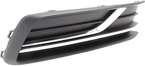 Set Of 2 Front Fog Light Cover Textured Right Passenger & Left Driver Side Direct Replacement Compatible With 2016-2019 Volkswagen Passat VW1039145 VW1038145 561854662GRYP