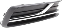 Set Of 2 Front Fog Light Cover Textured Right Passenger & Left Driver Side Direct Replacement Compatible With 2016-2019 Volkswagen Passat VW1039145 VW1038145 561854662GRYP