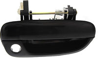 Set of 2 Front Exterior Door Handle Smooth Black Plastic Left Driver & Right Passenger Side Direct Replacement Compatible with 2000-2006 Hyundai Accent HY1311101 HY1310101