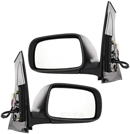 Front Power Mirror Manual Folding Heated Primed Right Passenger & Left Driver Side Direct Replacement Compatible With 2004-2009 Toyota Prius TO1320229 TO1321229 8794047101