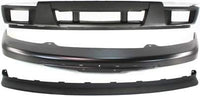 Front Bumper Primed Steel + Extension + Lower Valance Textured Direct Replacement Compatible With 2004-2012 Chevrolet Colorado/GMC Canyon GM1000722 GM1002461 GM1092183 12335805