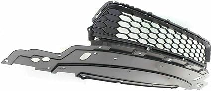 Front Lower Grille Textured + Bumper Molding Chrome Direct Replacement Compatible With 2013-2015 Honda Accord HO1036114 HO1095119 71103T2AA00 71150T2FA00