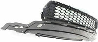 Front Lower Grille Textured + Bumper Molding Chrome Direct Replacement Compatible With 2013-2015 Honda Accord HO1036114 HO1095119 71103T2AA00 71150T2FA00