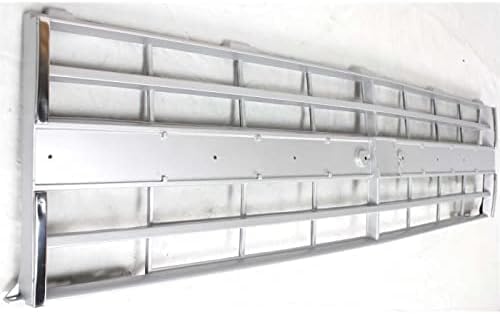 Front Grille Argent Shell And Insert With Molding Holes Direct Replacement Compatible With 1985-1988 Chevrolet C/K Series GM1200140 15554911