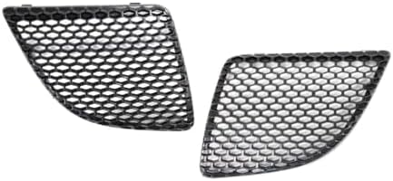 Set Of 2 Front Grille Plastic Textured Shell & Insert Left Driver & Right Passenger Side Direct Replacement Compatible With 2004-2008 Pontiac Grand Prix GM1200522 GM1200521